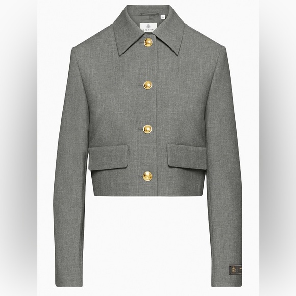 Babaton Jackets & Blazers - Aritzia Babaton Frances Jacket Blazer with Gold Buttons - grey, women’s Large